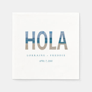 Serviette En Papier Hola Mexico Beach Photo Destination Mariage