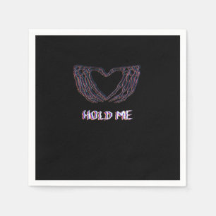 Serviette En Papier Hold Me Classic - Skeleton Hand Heart