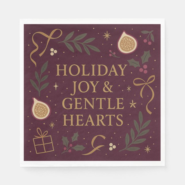 Serviette en papier Holiday Joy (Devant)