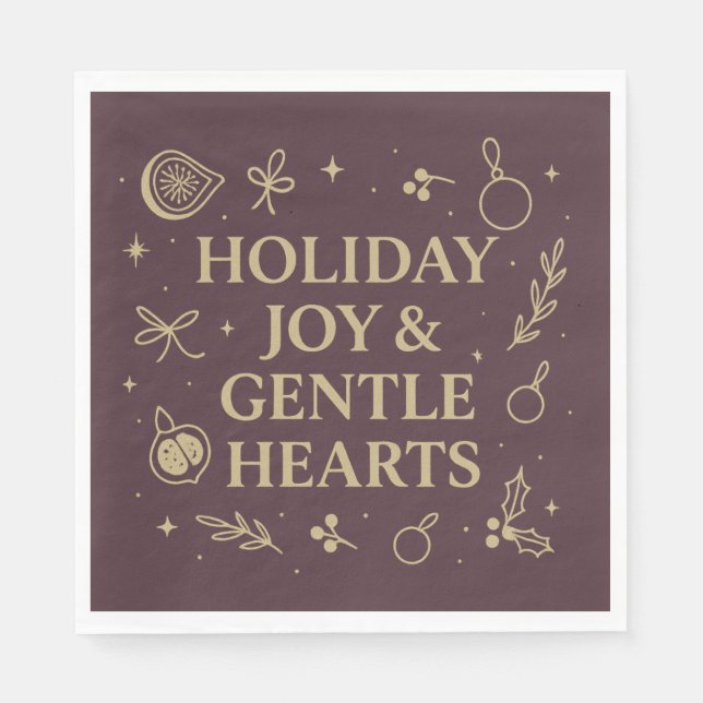 Serviette en papier Holiday Joy (Devant)