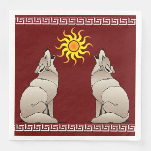 SERVIETTE EN PAPIER HOLLING COYOTES SOUS UN SOLEIL DU SUD-OUEST