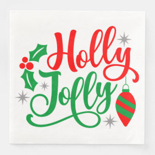Serviette En Papier Holly Jolly Christmas Song