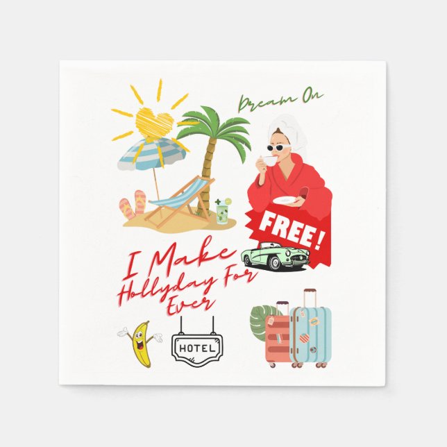 Serviette En Papier Hollyday (Devant)