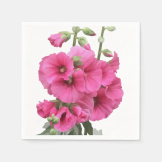 Serviette En Papier Hollyhocks