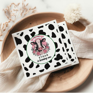 Serviette En Papier Holy Cow I’m One Cowgirl 1st Birday Party