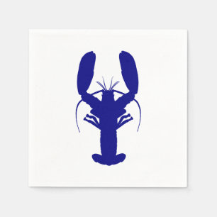 Serviette En Papier Homard côtier de bleu marine