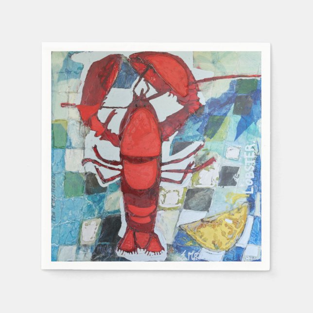 Serviette En Papier Homard du Maine (Devant)