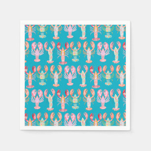 Serviette En Papier Homard Funky Coastal Fruits de Mer