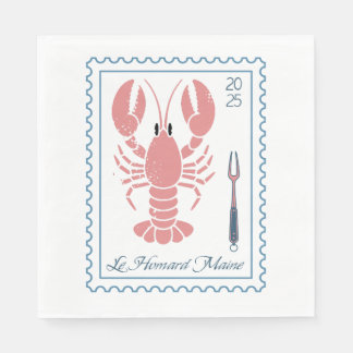 Serviette En Papier Homard Maine Nouvelle-Angleterre Océan marin Nauti