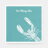 Homard personnalisé bleu sarcelle et blanc