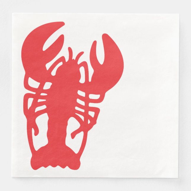 Serviette En Papier Homard rouge (Devant)