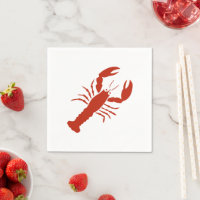 Homard rouge blanc moderne graphique mignon fête f