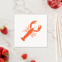 Homard rouge orange blanc moderne graphique mignon