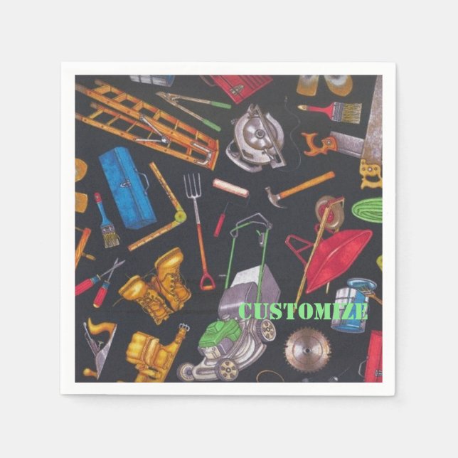 Serviette En Papier Home and Garden Tools Napkins (Devant)