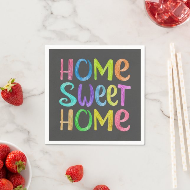 Serviette En Papier Home Sweet Home (En situation)
