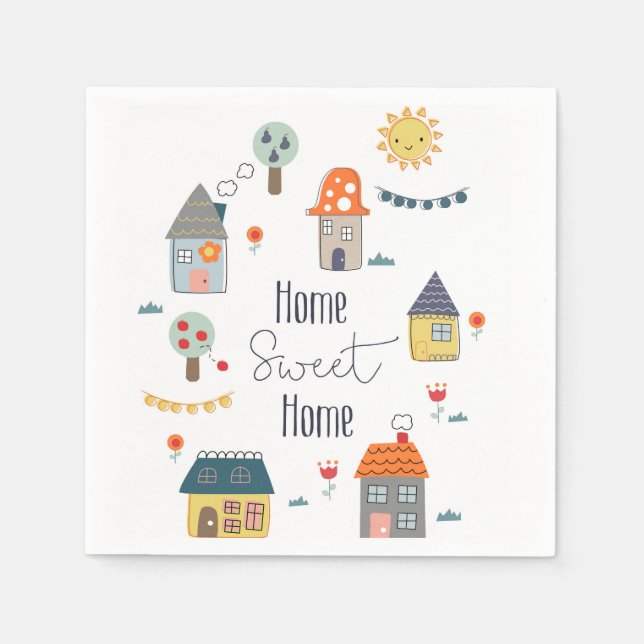 Serviette En Papier Home Sweet Home (Devant)