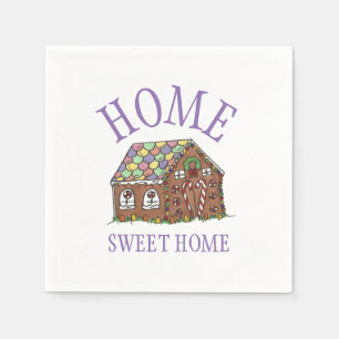 Serviette En Papier Home Sweet Home Gingerbread Maison Vacances