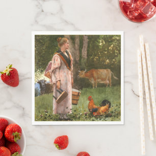 Serviette En Papier Homère vintage Winslow The Milk Maid