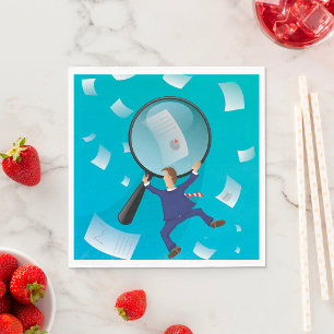 Serviette En Papier Homme D'Affaires Et Papiers