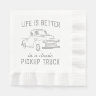 Serviette En Papier Homme de camionnette classique rétro