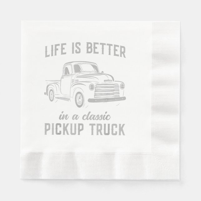 Serviette En Papier Homme de camionnette classique rétro (Devant)