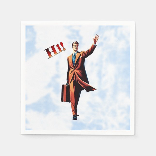 Serviette En Papier Homme de voyage (Devant)