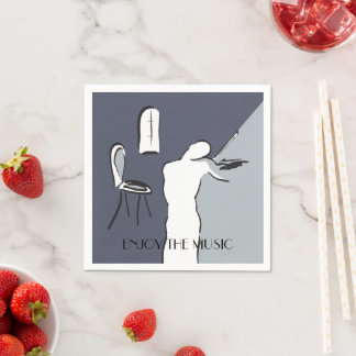 Serviette En Papier Homme jouant au violon