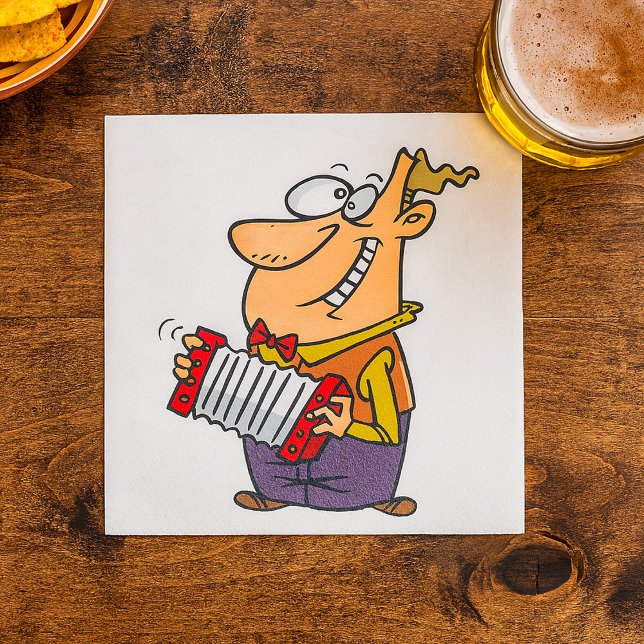 Serviette En Papier Homme Jouant L'Accordion (Créateur téléchargé)