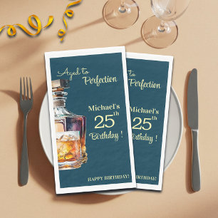 Serviette En Papier Homme vieilli à la perfection 25 ans Whisky Annive