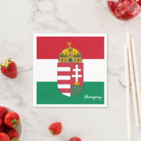 Hongrie Napkins, drapeau hongrois / fan de sports
