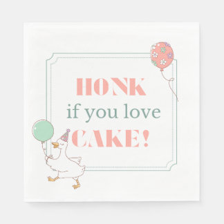 Serviette En Papier Honk if you love cake dessert napkin