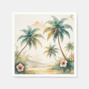 Serviette En Papier Honolulu Voyage Hawaïen de style vintage