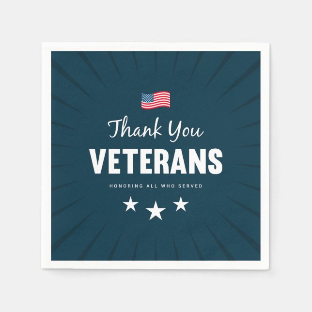 Serviette En Papier honorer tous ceux qui ont servi (Devant)