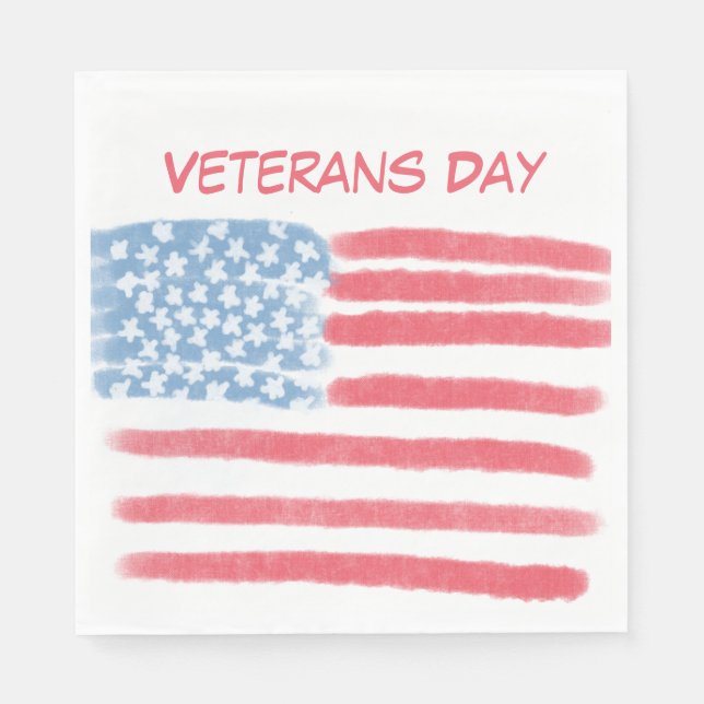 Serviette En Papier Honoring Heroes | Veterans Day Celebration (Devant)