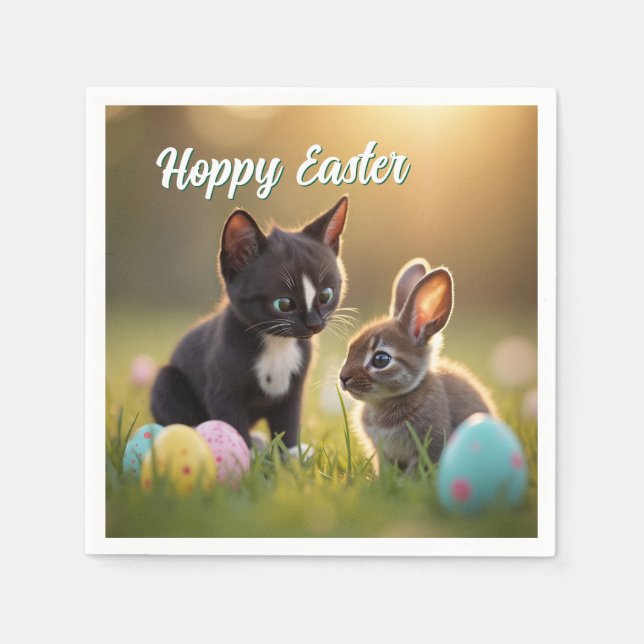 Serviette En Papier Hoppy Easter Friends (Devant)