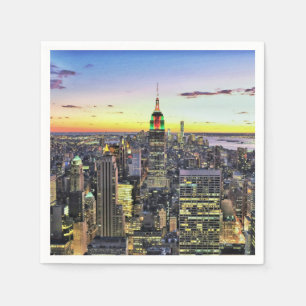 Serviette En Papier Horizon de New York City Manhattan