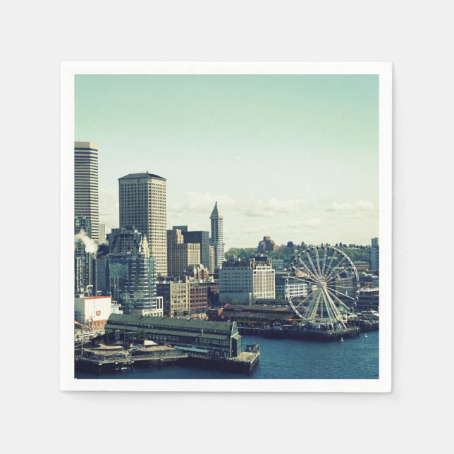 Serviette En Papier Horizon de Seattle (Devant)