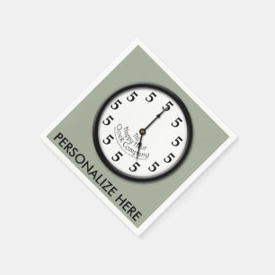 Serviette En Papier Horloge 5 heures