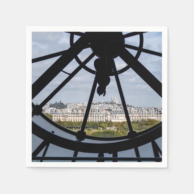 Serviette En Papier Horloge géante en verre au Musée d'Orsay - Paris (Devant)