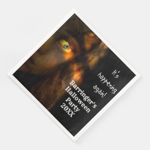 Serviette En Papier Horloge Heure Halloween