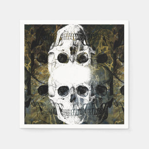 Serviette En Papier Horreur d'Halloween - Explosion de graffiti 3 crân