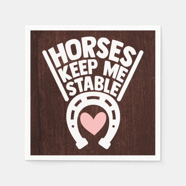 Serviette En Papier Horse Country Western Farm Horseshoe (Devant)