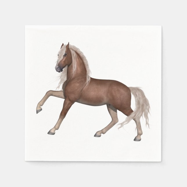 Serviette En Papier Horse Lover Country Western Pony Equestrio (Devant)
