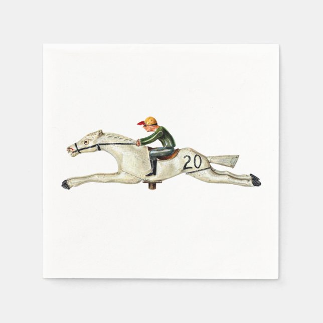 SERVIETTE EN PAPIER HORSE RACE PAPIER NAPKIN (Devant)