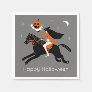 Serviette En Papier Horseman sans tête heureux halloween