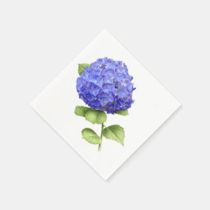 Serviette En Papier Hortensia bleu