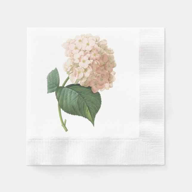 Serviette En Papier hortensia(Hydrangea sp.) par Redouté (Devant)