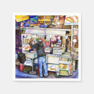 Serviette En Papier Hot Dog God, New York