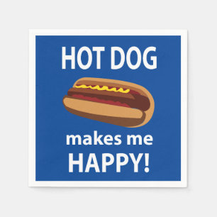 Serviette En Papier Hot Dog Me Rend Heureux Hot Dog BBQ Party