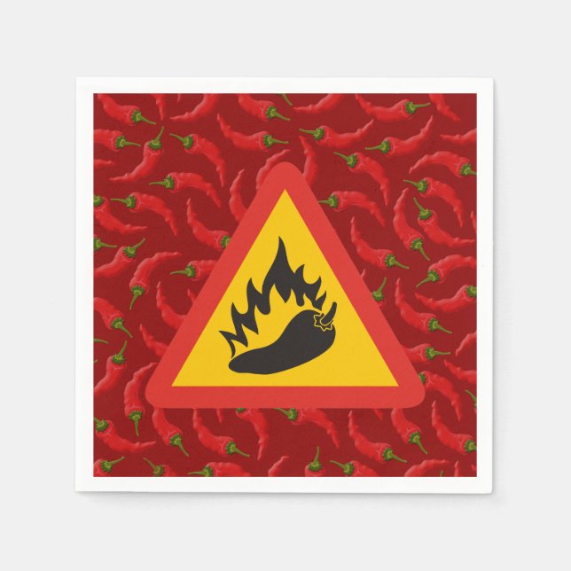 Serviette En Papier Hot pepper danger (Devant)